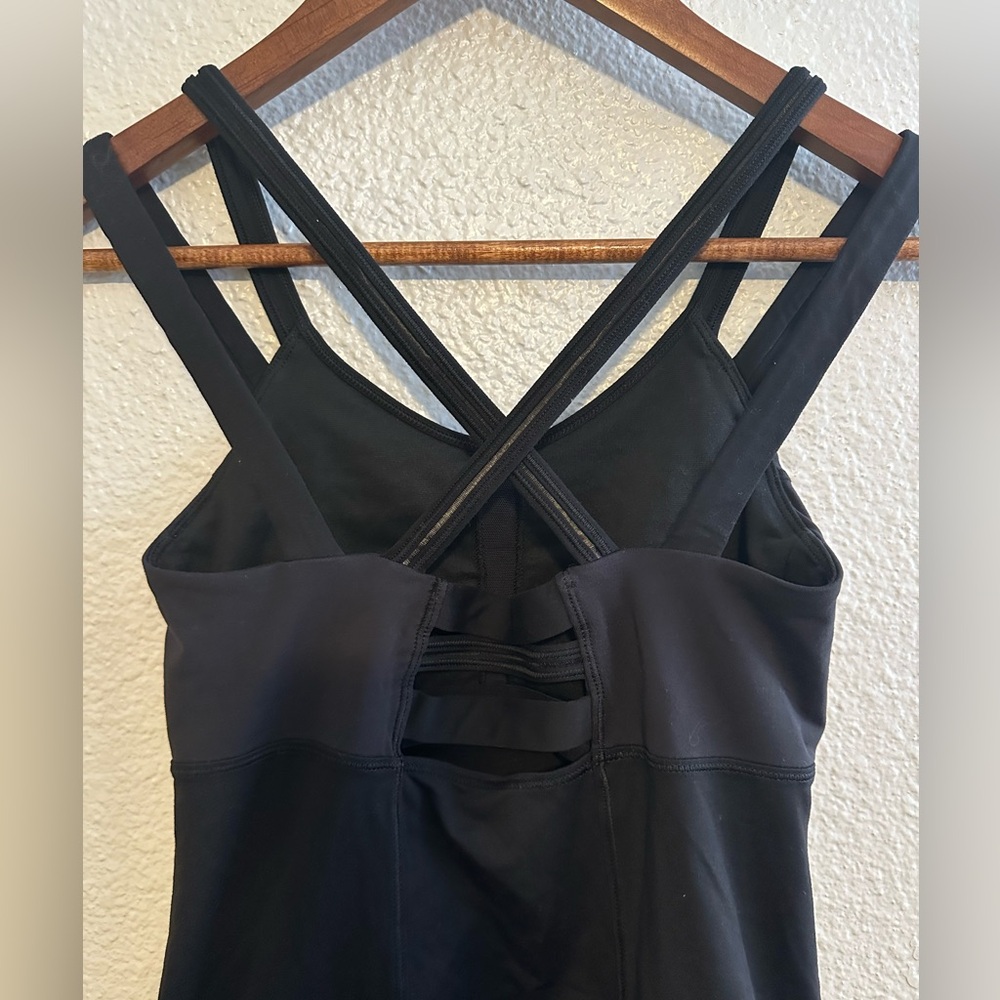 Lululemon Black Double Strap Tank Top Size 4 - Picture 3 of 8